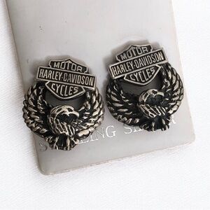 BOGO Harley Davidson Sculptural Eagle Logo Earrings